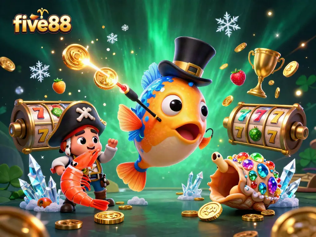 Engage in exciting gaming action at five88 with vibrant visuals and dynamic casino elements.