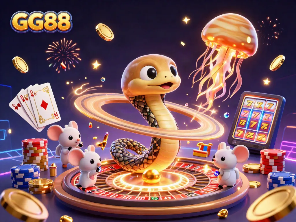 Experience thrilling GG88 casino excitement with cosmic gambling elements and rich details.