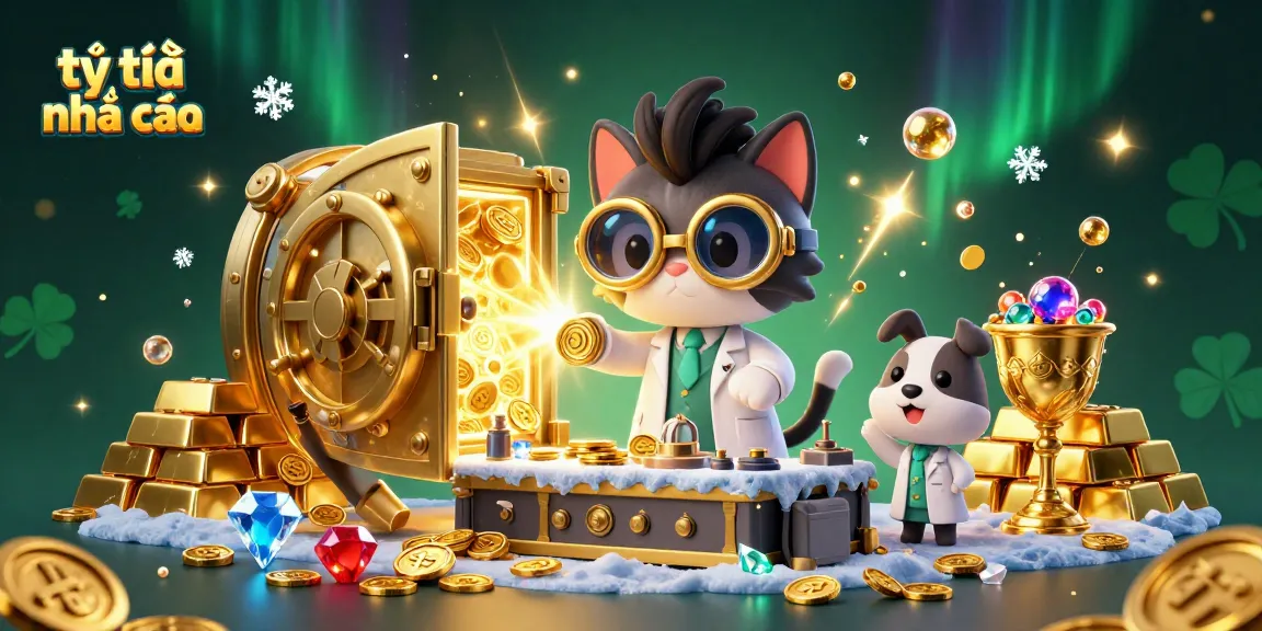 Betting strategies emerge as mad scientist cat creates a gold-coin-replication machine amidst treasure