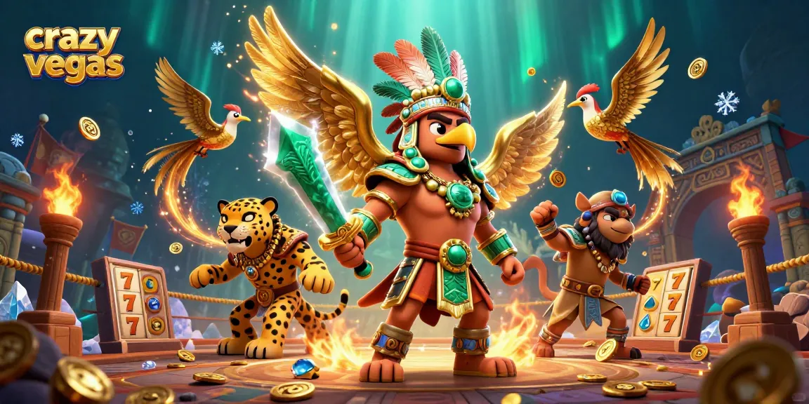 Experience the excitement of crazyvegas with vibrant 3D characters and dynamic casino elements.